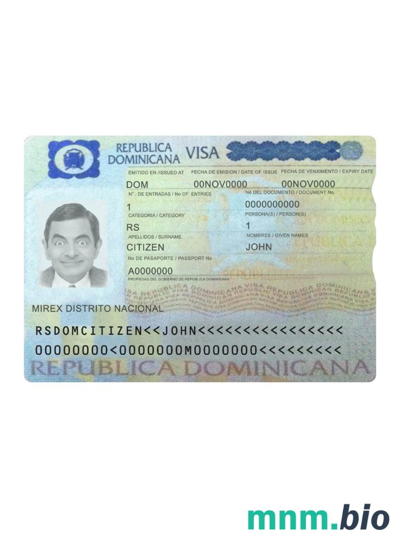 Dominikana travel visa pełni edytowalne PSD